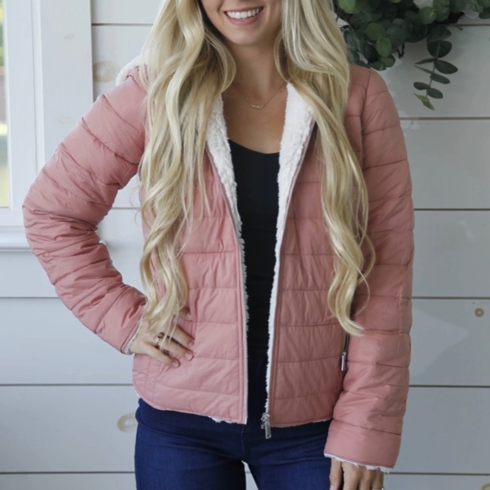 Sherpa puffer jacket